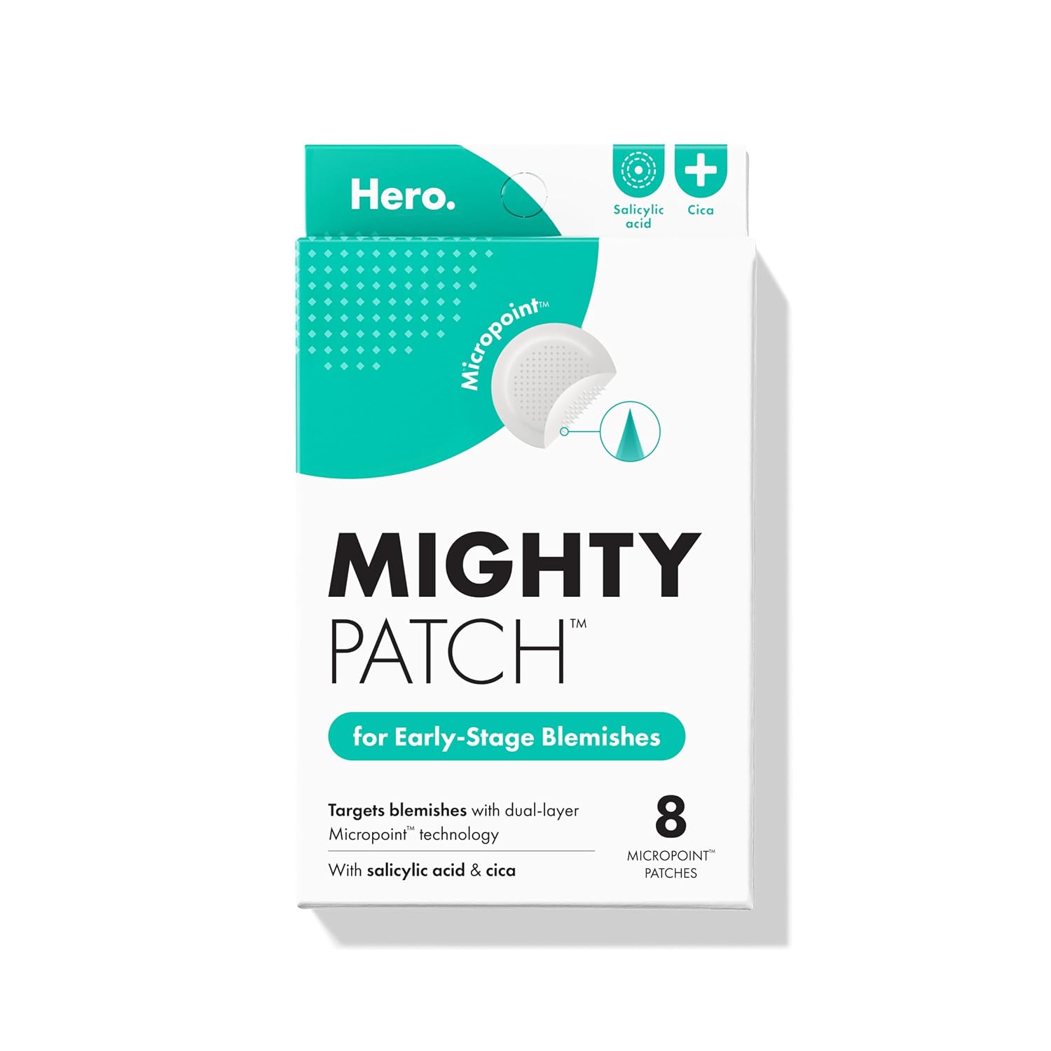 Detalle de Hero Cosmetics Mighty Patch Micropoint Acne Patches, 8 Count, 395 Micropoints