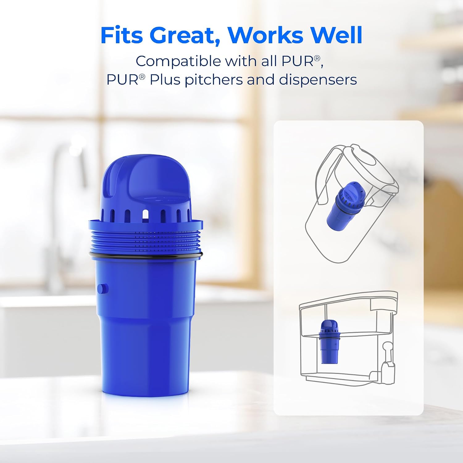 Detalle de Waterdrop Pitcher Water Filter Replacement, 2-Pack