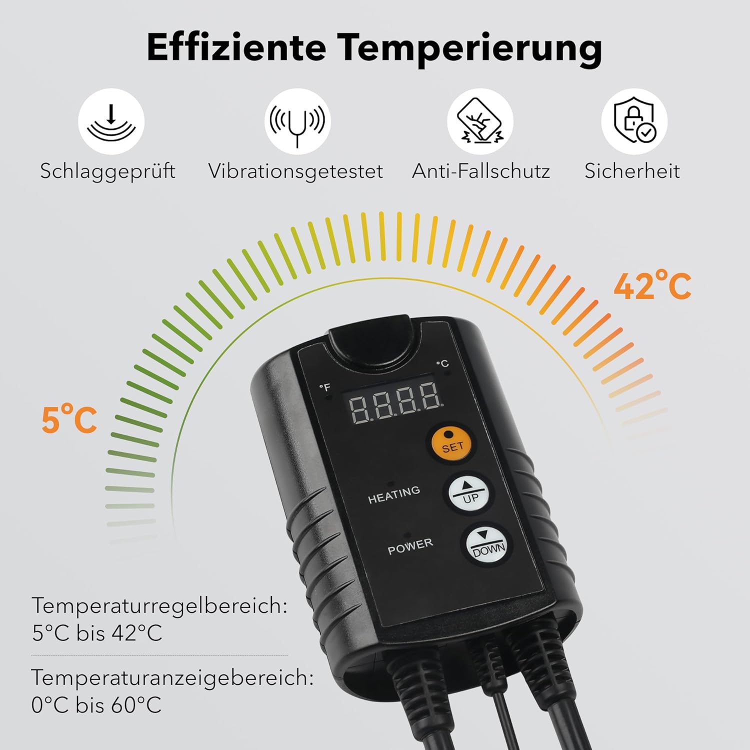 Detalle 2 de HBN Digitaler Temperaturregler für Inkubation und Gewächshaus ⛅