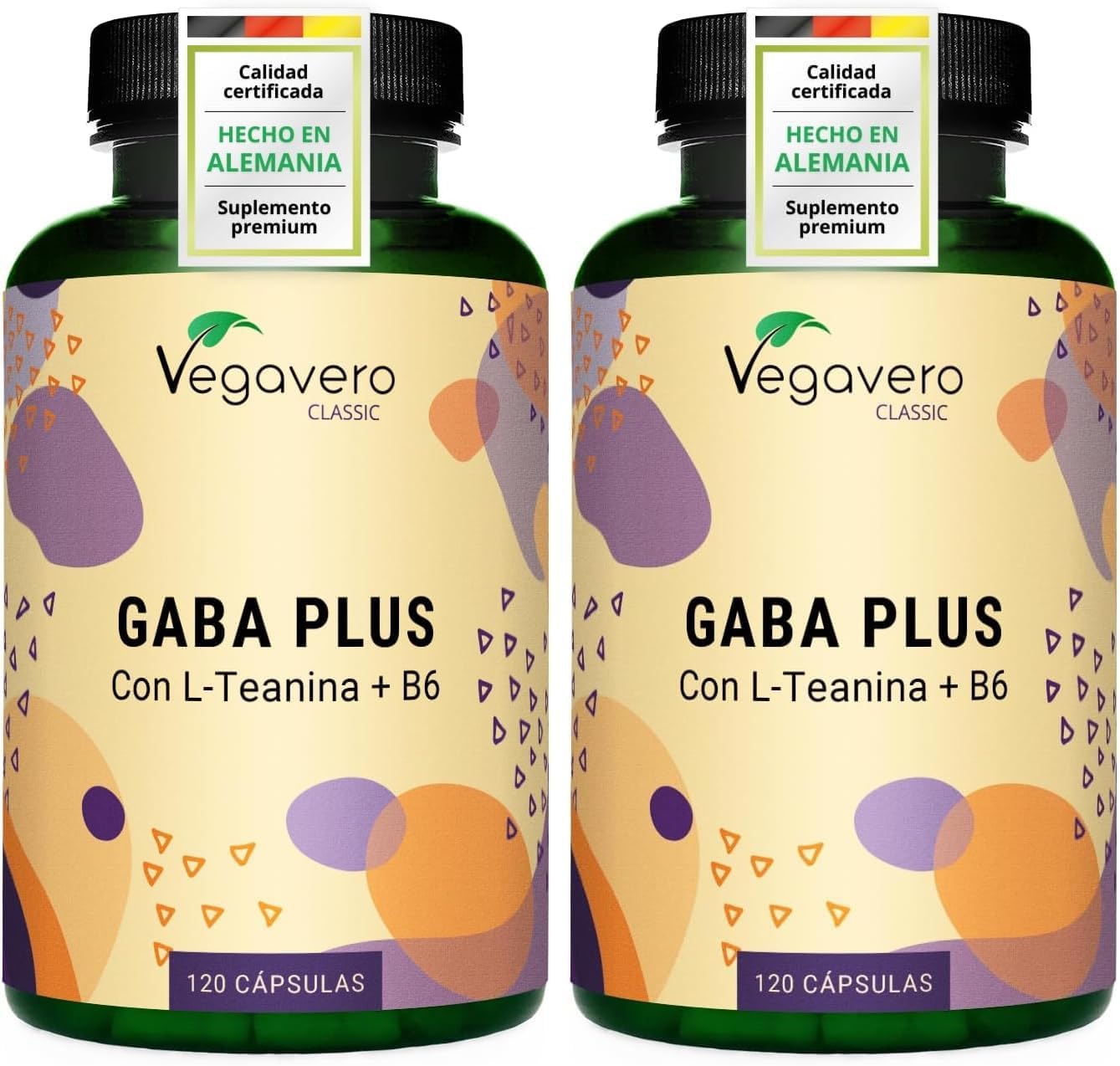 Thumbnail 6 de GABA 1000 mg Vegavero con L-Theanina e Vitamina B6 – Stress e Ansia, 120 capsule
