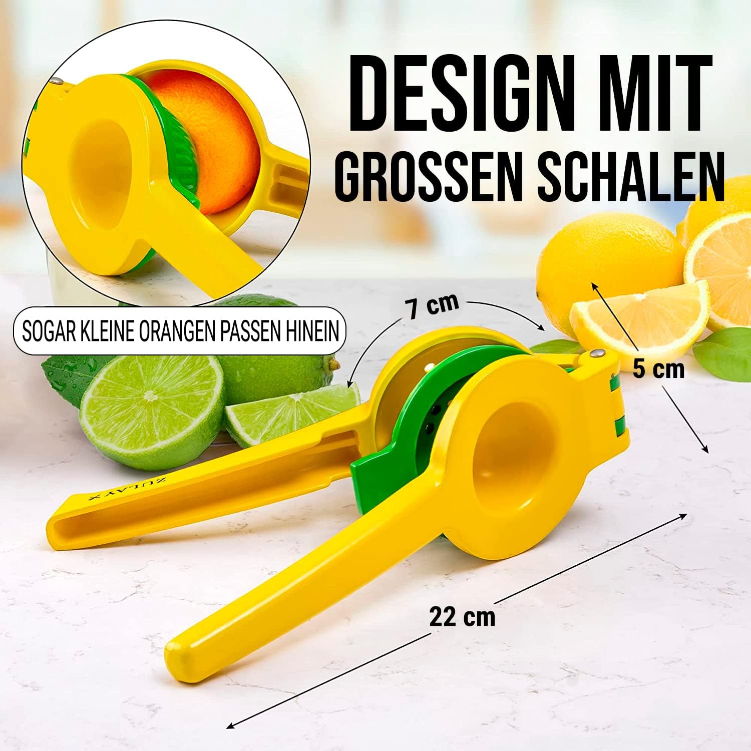 Thumbnail 6 de Zulay Kitchen Zitronenpresse Manuell 2‑in‑1