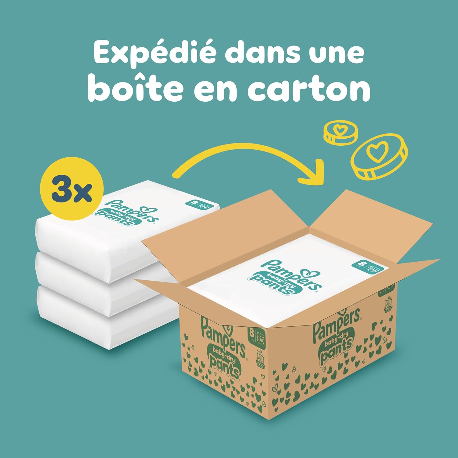 Detalle 2 de Pampers Baby‑Dry Pants Taille 8 — 117 couches‑culottes 👶