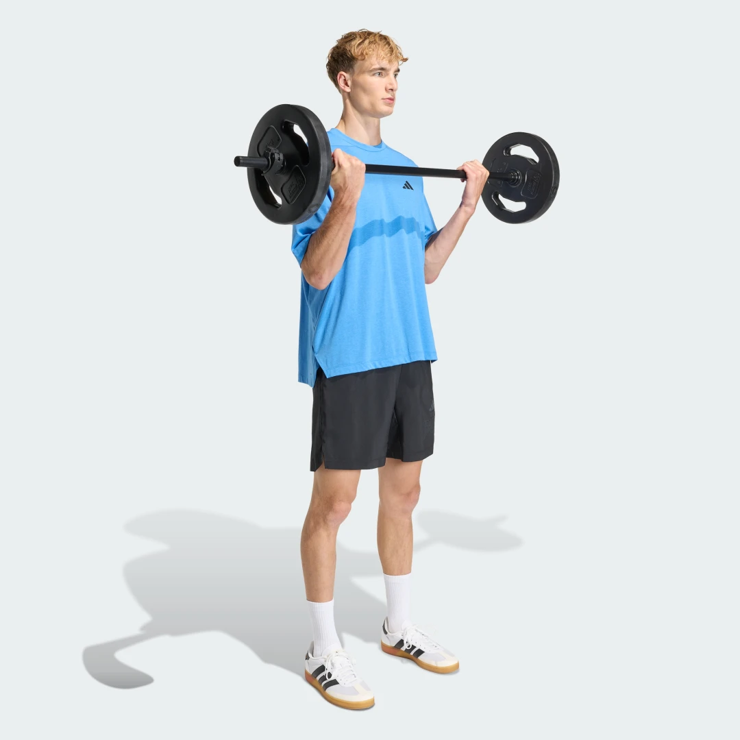 Thumbnail 3 de Camiseta estampada de entrenamiento D4T PrimeLift Essentials de Adidas en color Azul