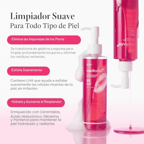 Detalle de Medicube PDRN Jelly to Foam Cleanser: limpieza suave con pH bajo y hidratación