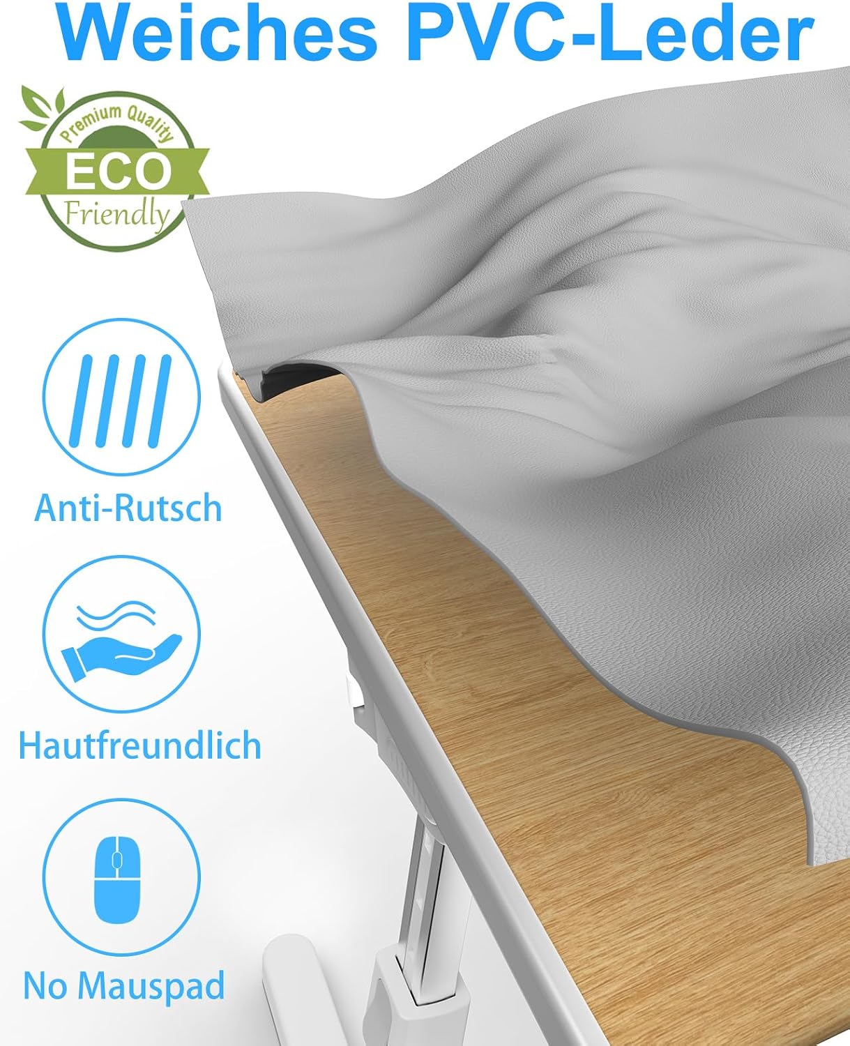 Detalle de Potuopy Laptoptisch mit 60 x 40 cm