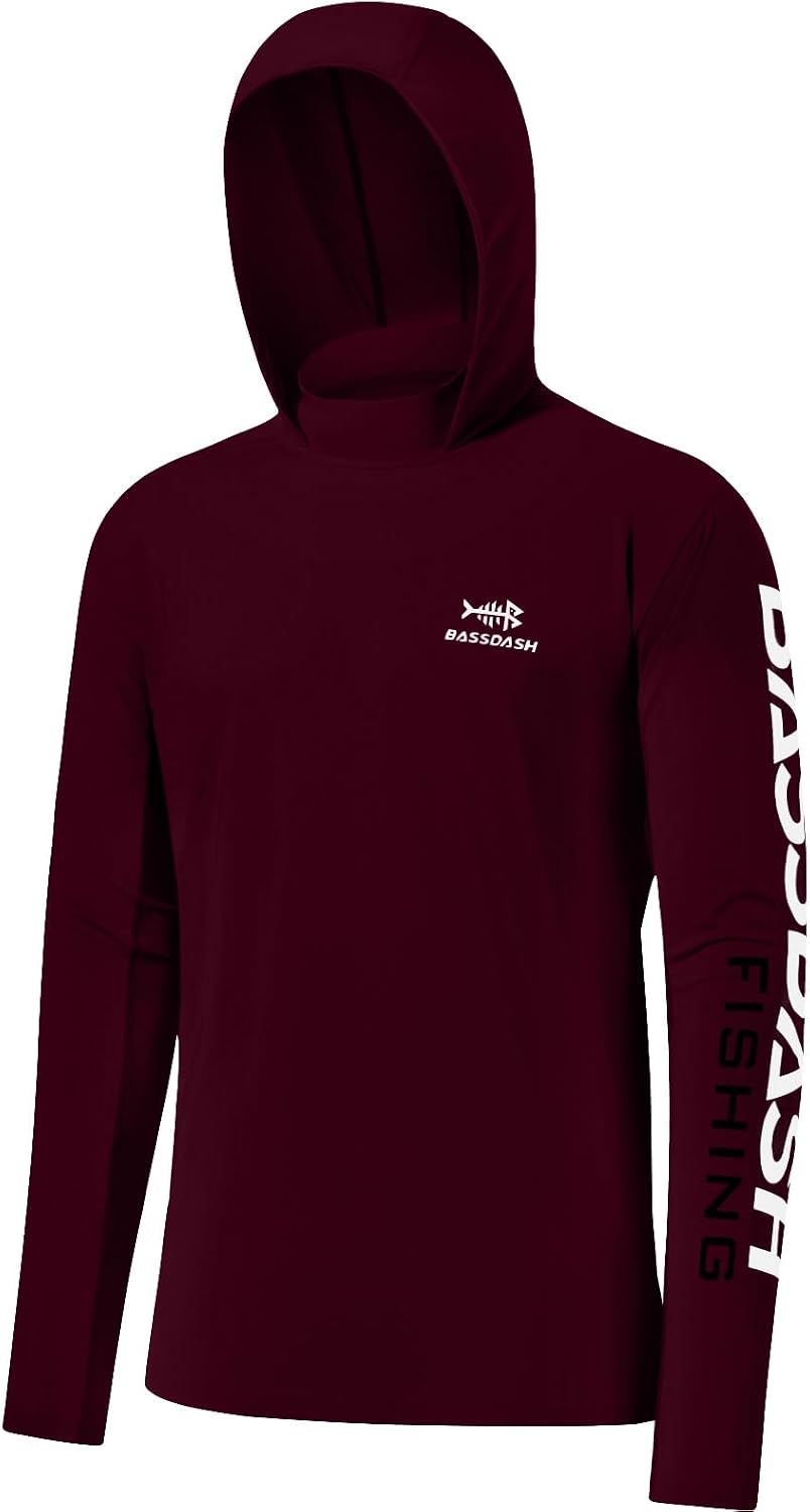 Detalle de BASSDASH UPF 50+ Men's UV Sun Protection Long Sleeve Performance Fishing Hoodie