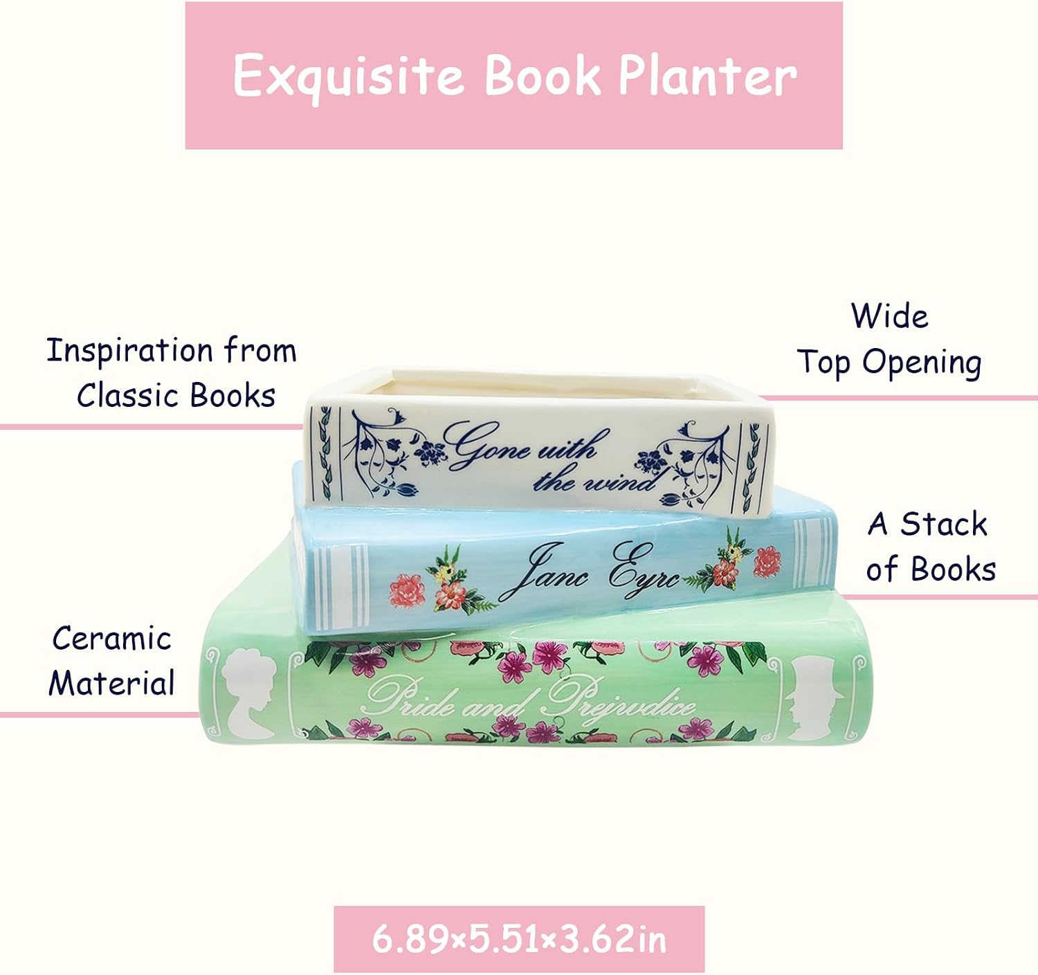 Detalle de Scuyari Book Planter 6.89in