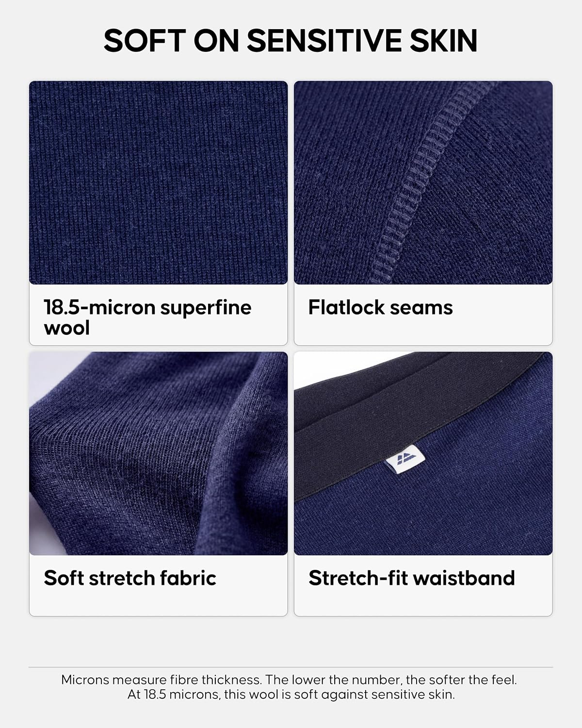 Detalle 2 de DANISH ENDURANCE Women's Merino Baselayer Set, Long Sleeve Top and Tights