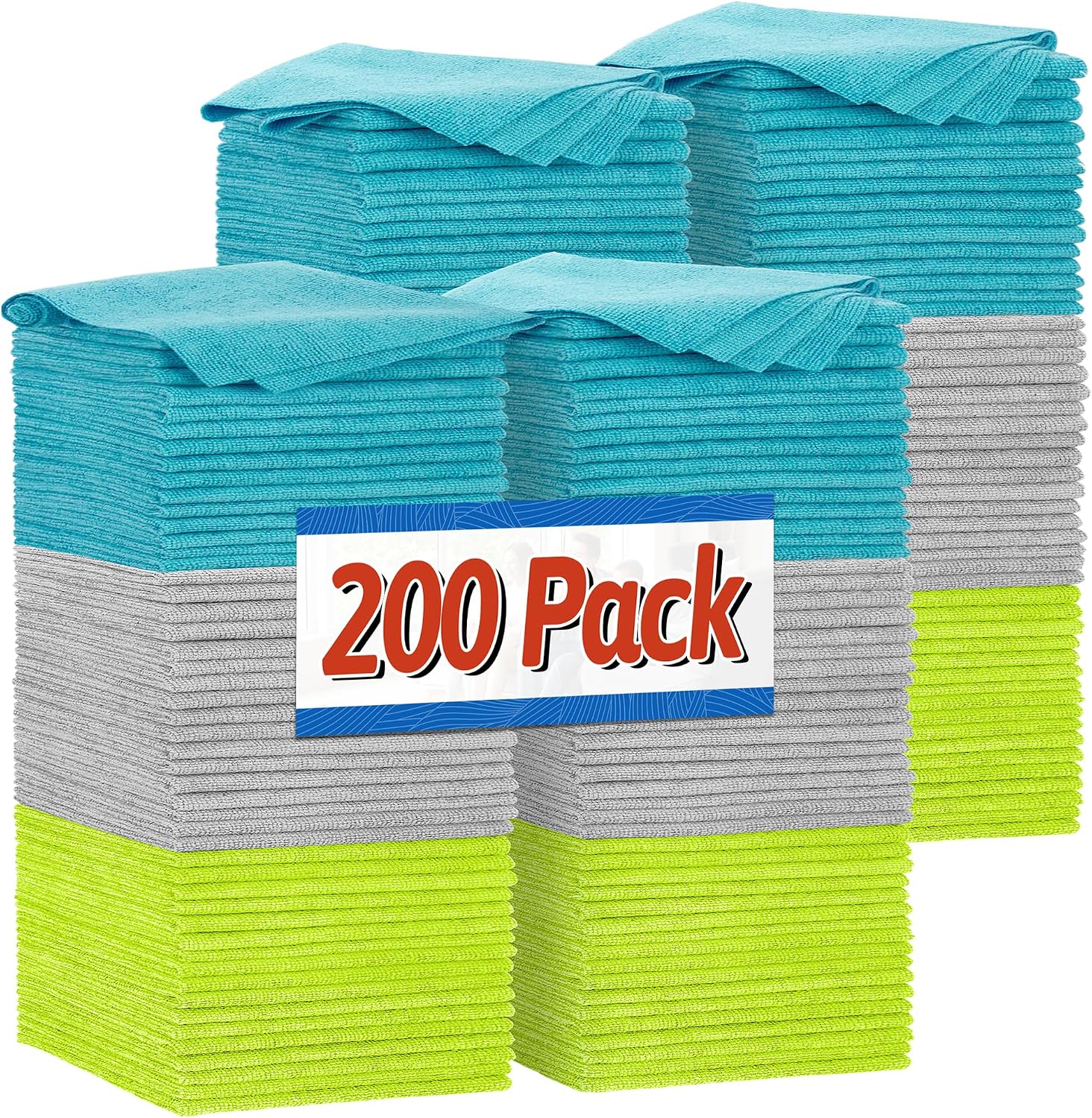 Detalle de FIXSMITH FM-JLC23-200PK-M Microfiber Shop Towels, 200-Pack, 11.5-Inch