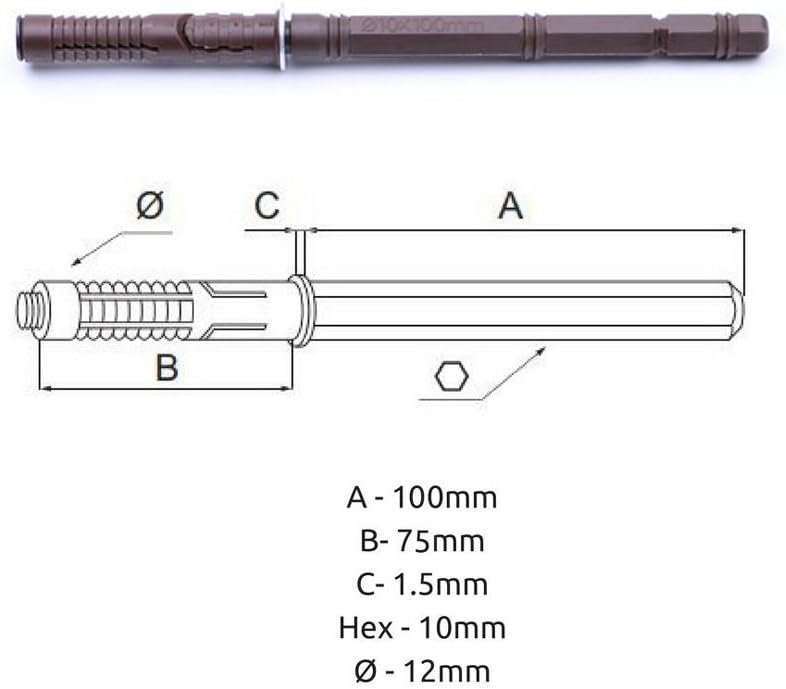 Thumbnail 1 de Foulrog FSB-220 flytande hyllhållare, 8-pack i järn och ABS, 10 x 100 mm