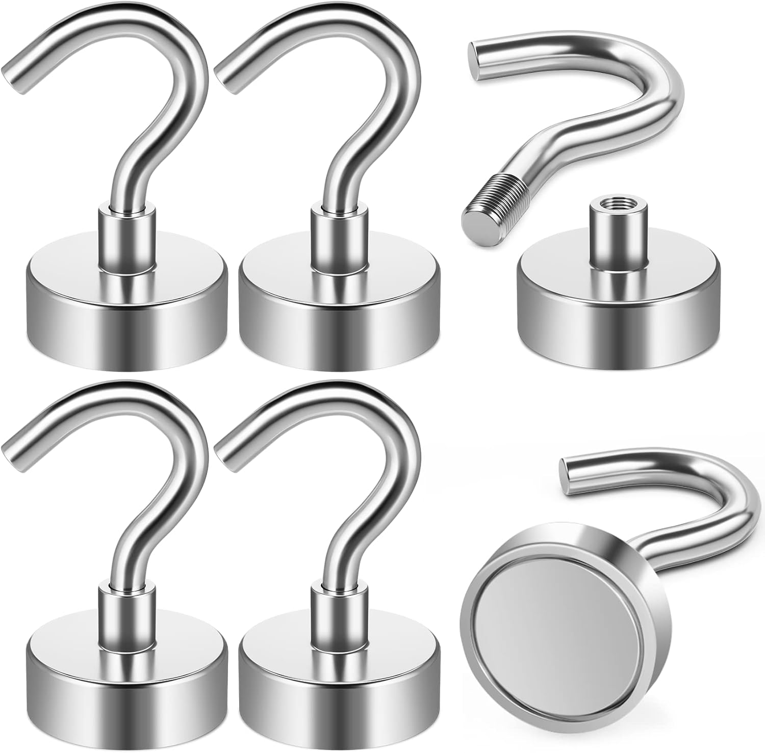 Thumbnail 6 de FINDMAG 20-Pack Magnetic Hooks: Extra-Strong Neodymium Hooks, 25 lb+ Pull