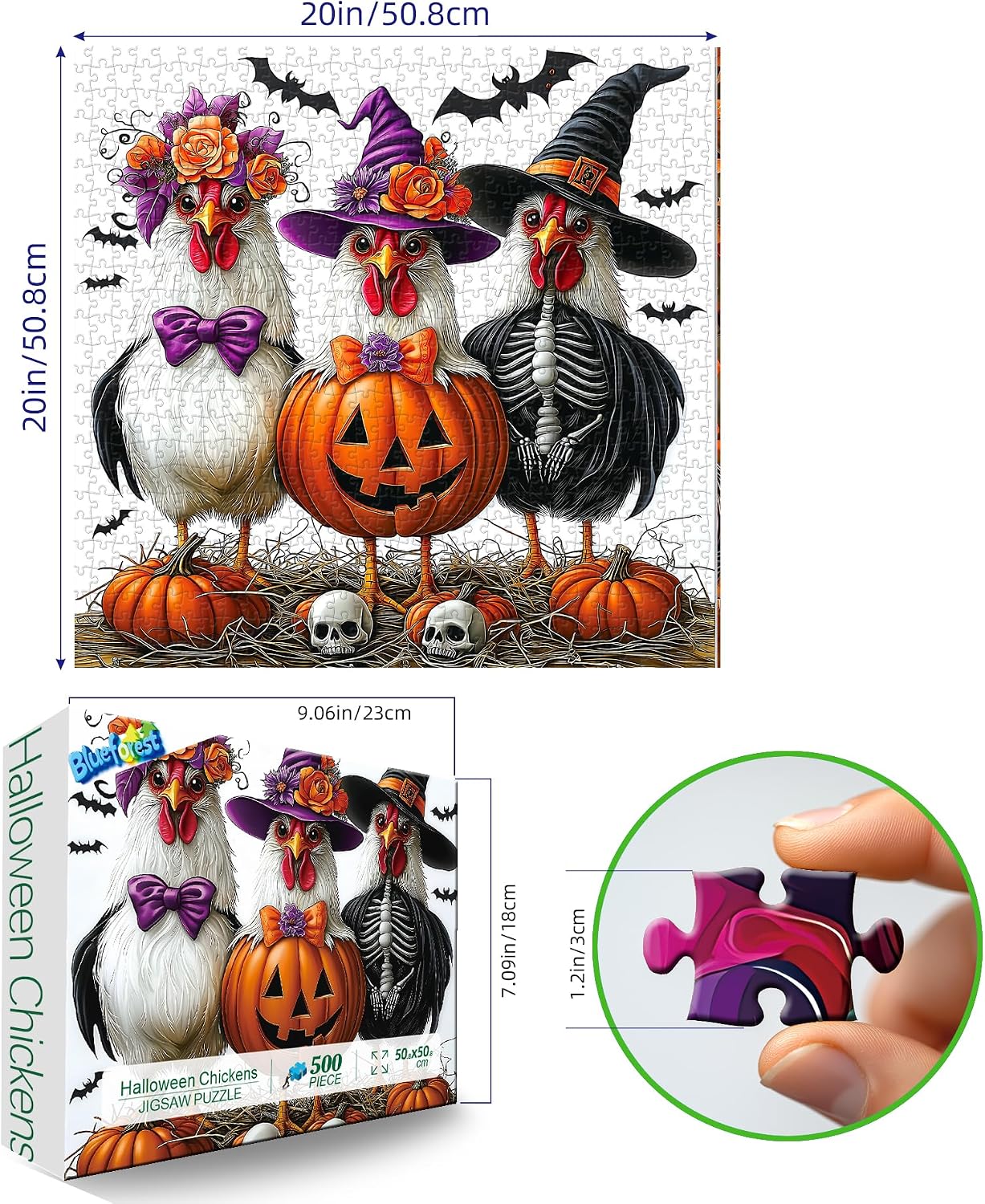 Detalle de Blueforest Halloween jigsaw puzzle, 500 pieces