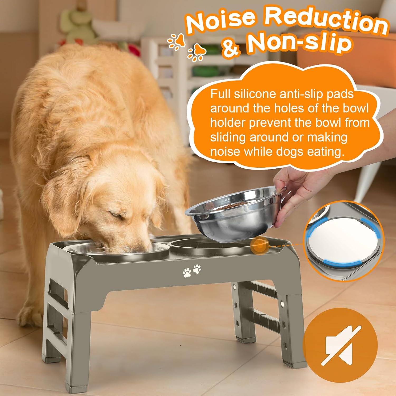 Detalle 1 de Raised Dog Bowl Stand, 50 oz