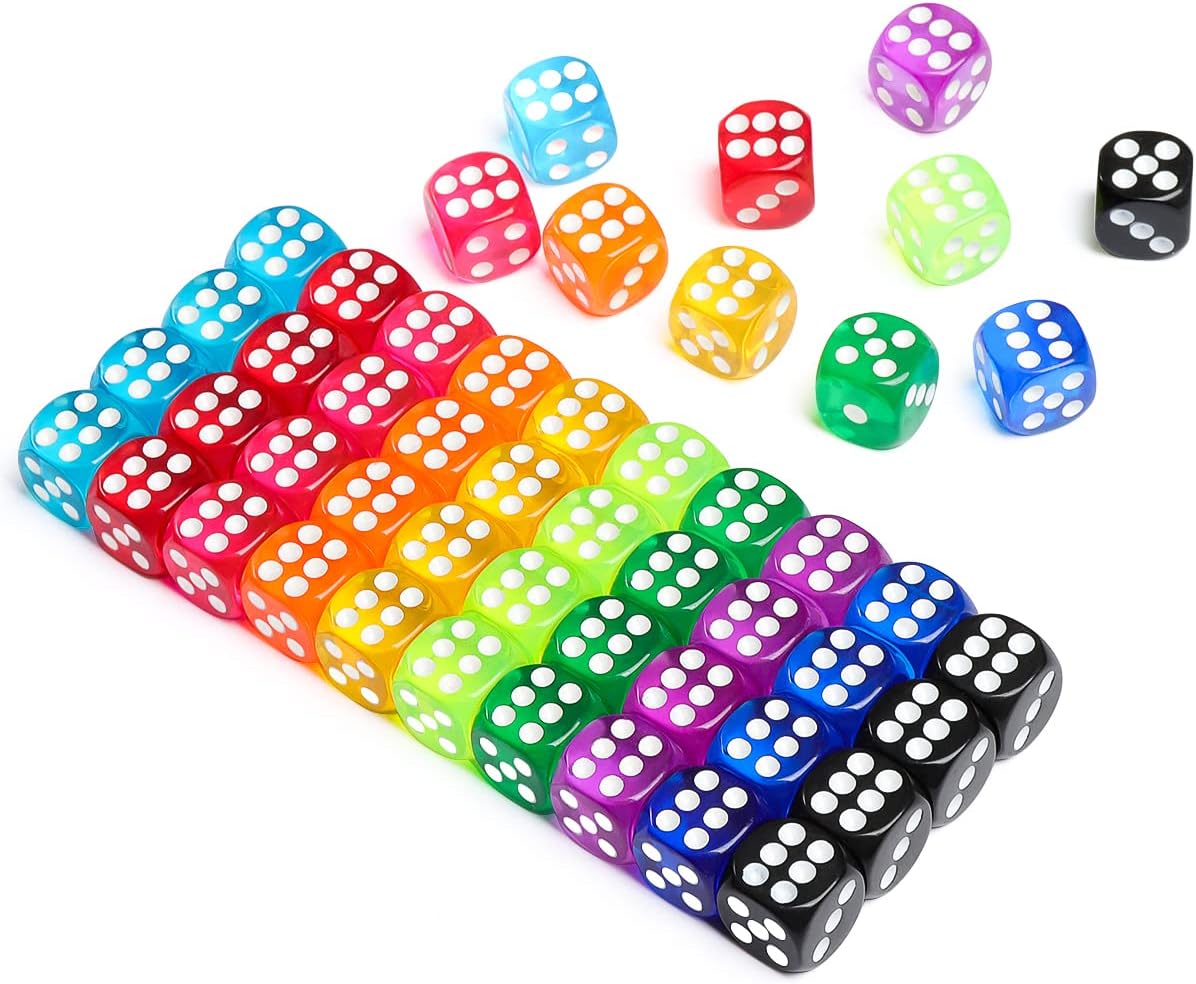 Detalle 2 de 50 Pieces 14mm Bulk Dice Set for Learning 🎲