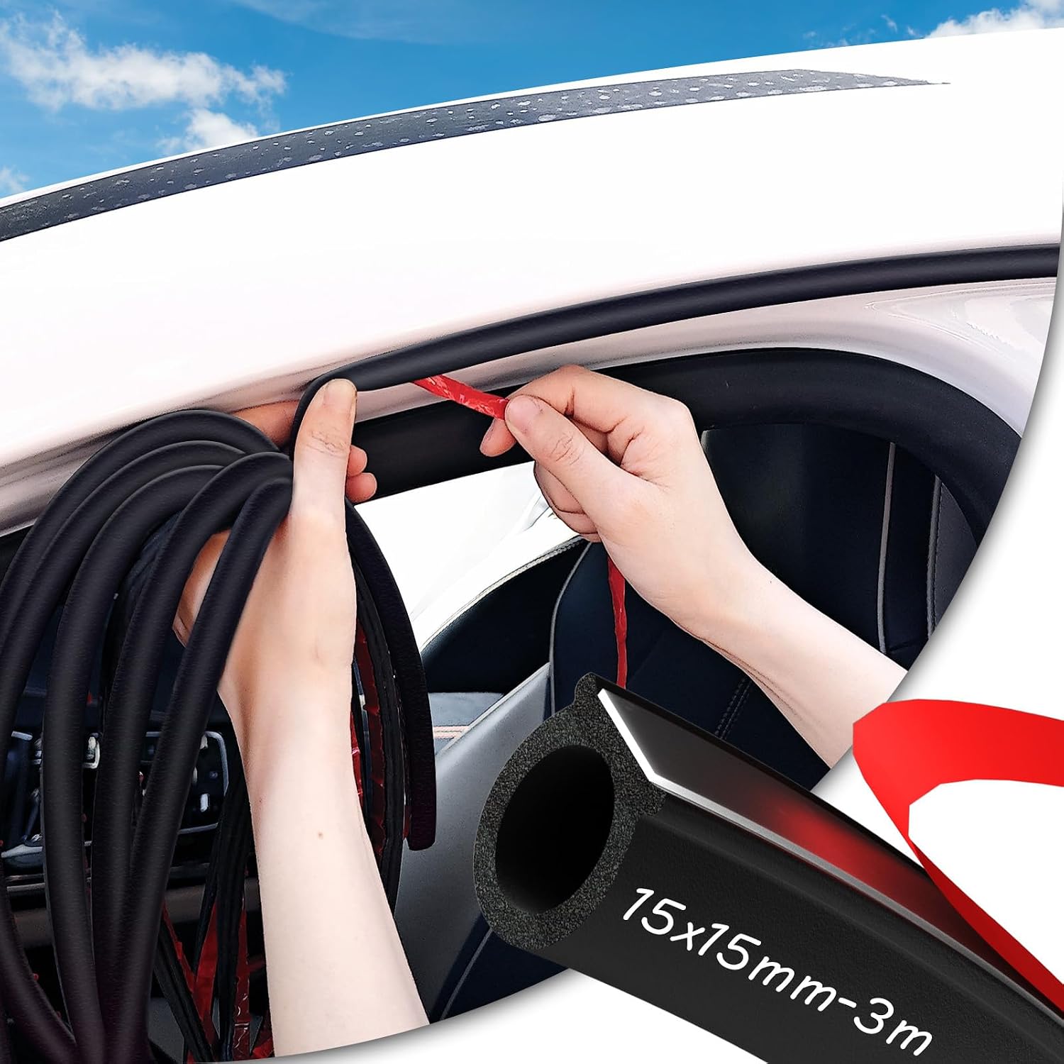 Detalle de Auto Türdichtung 3,05 m Jobon D-Form