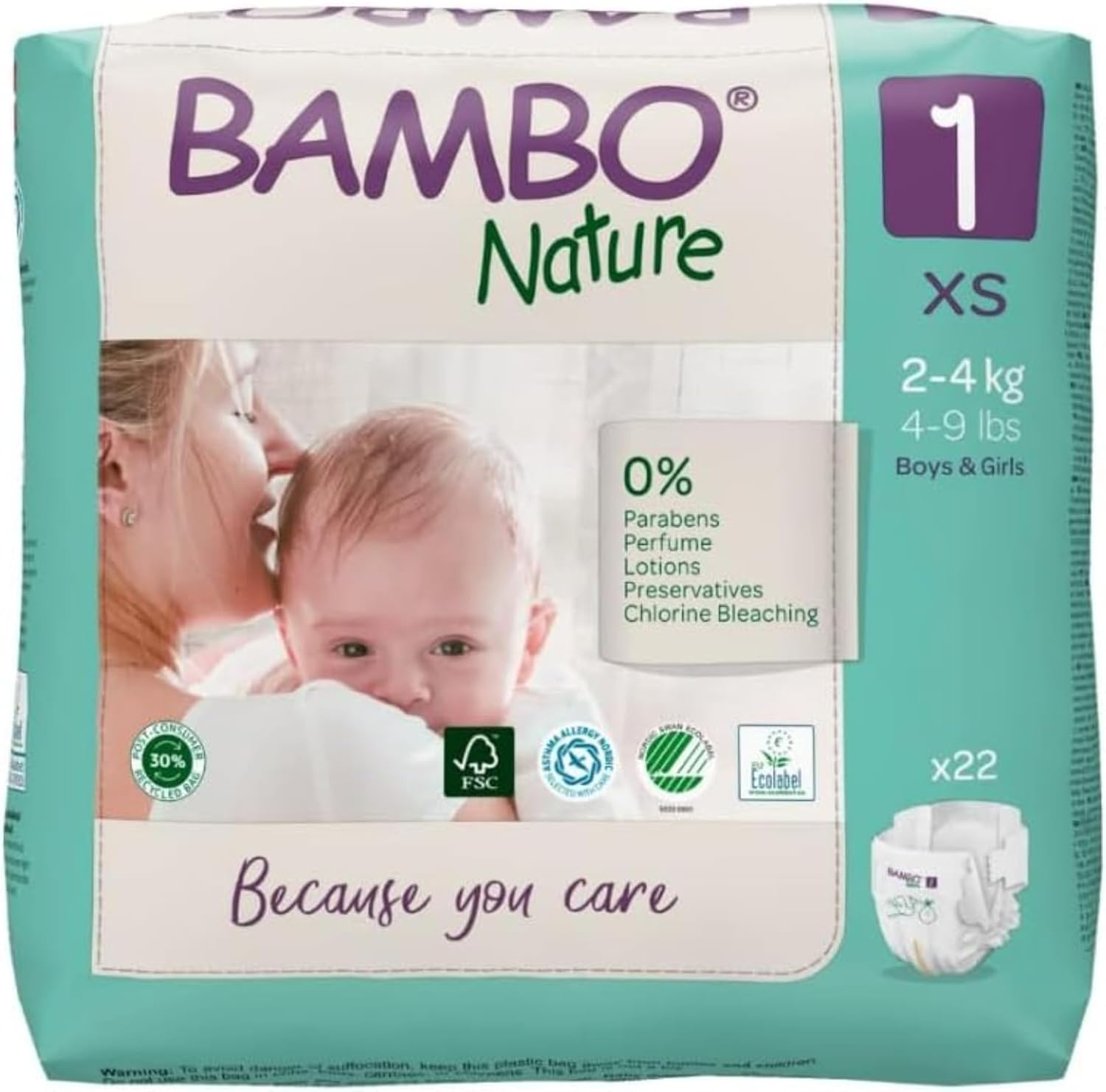 Thumbnail 2 de Bambo Nature Premium Eco Nappies Size 1 (2-4kg) – Safe, breathable nappies with eco credentials
