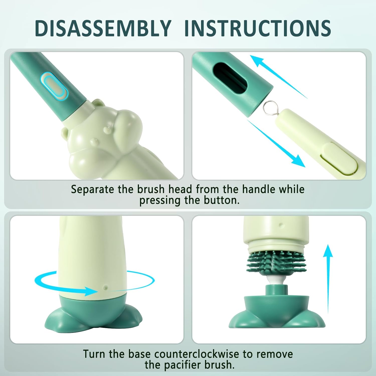 Thumbnail 5 de Diboniur Goupillon Biberon 3 en 1 en silicone pour biberons, tétines et paille