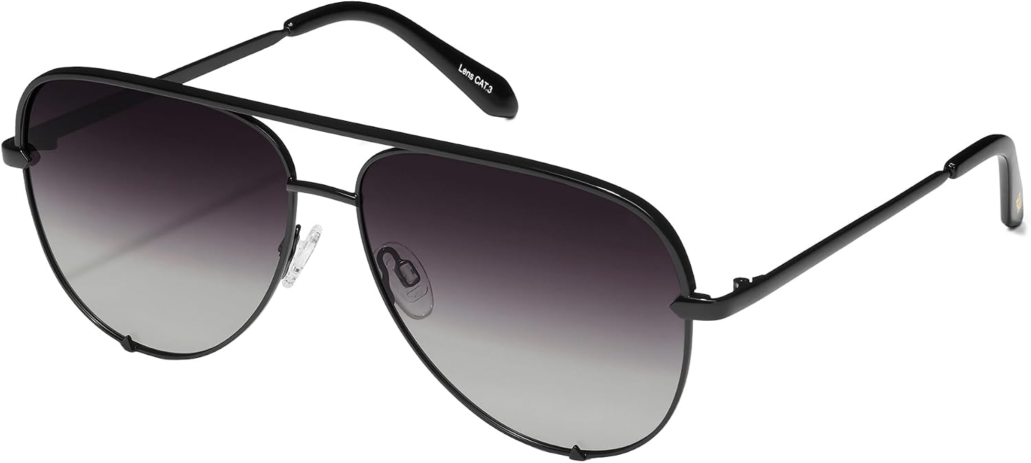 Detalle de QUAY Polarized Unisex Aviator Sunglasses with UV Protection
