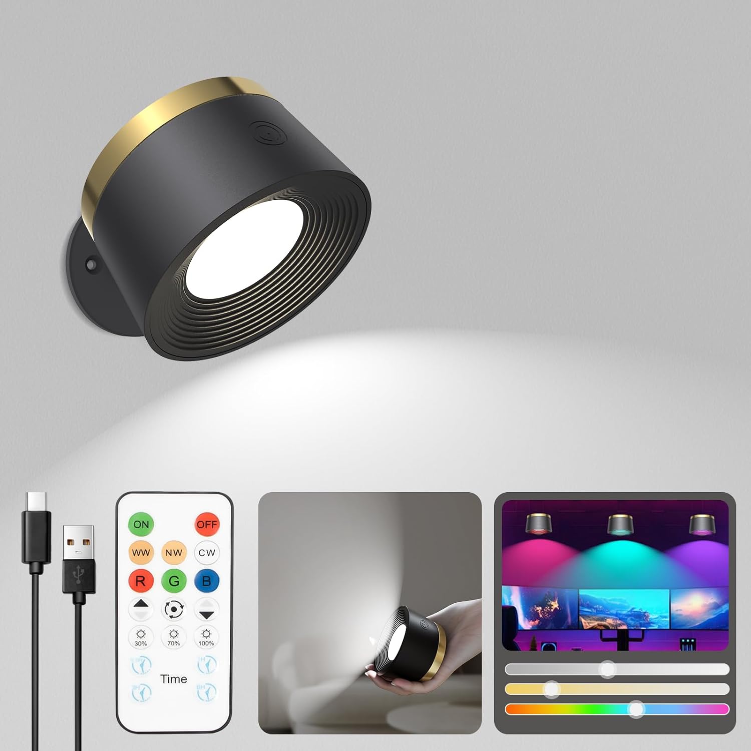 Speclux Battery Operated Wall Light 3500mAh
