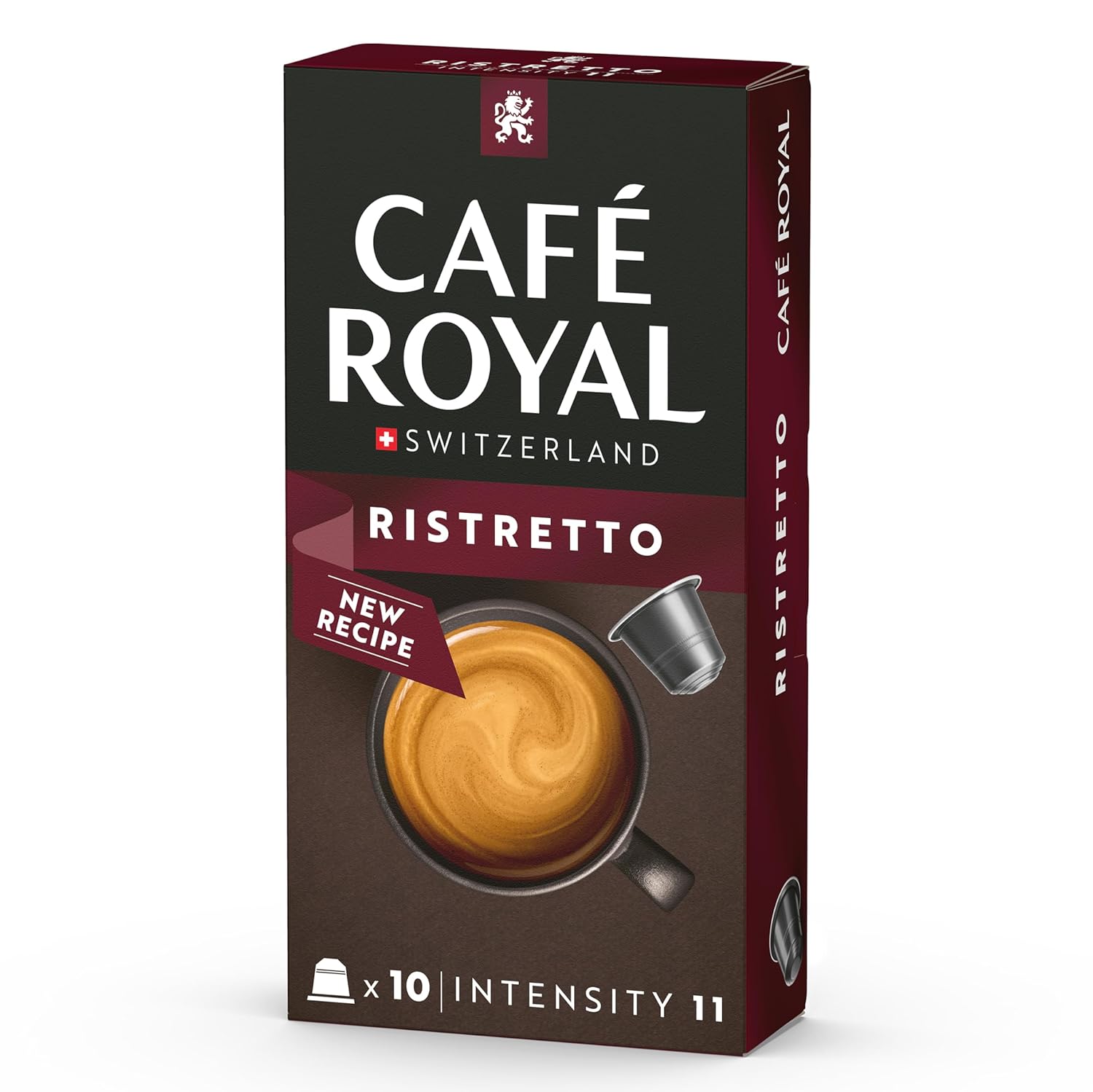 Detalle de Café Royal Ristretto – Nespresso-kompatible Kaffeekapseln, 100% Arabica, Intensität 11/12, Rainforest Alliance, 100 Kapseln