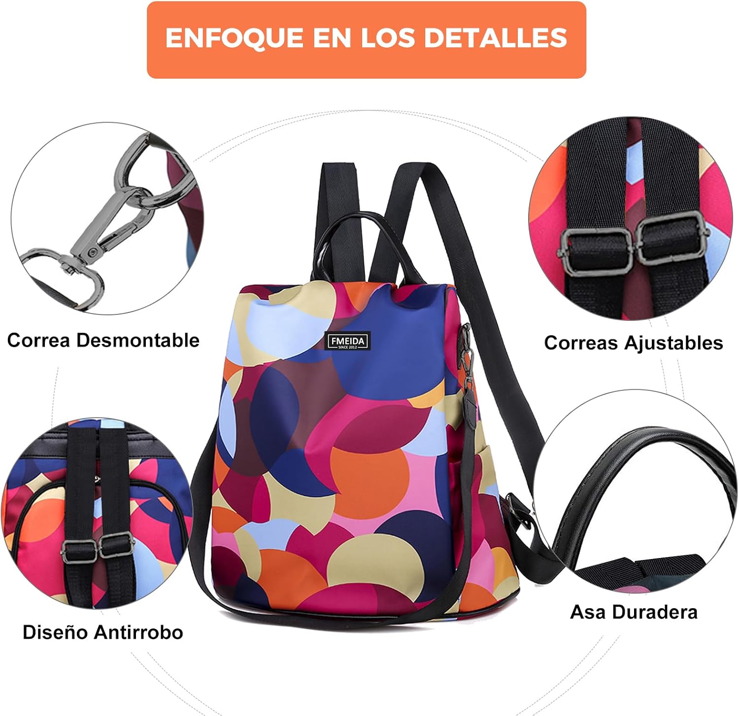 Thumbnail 4 de Fmeida Mochila Antirrobo Mujer 32x15x33 cm