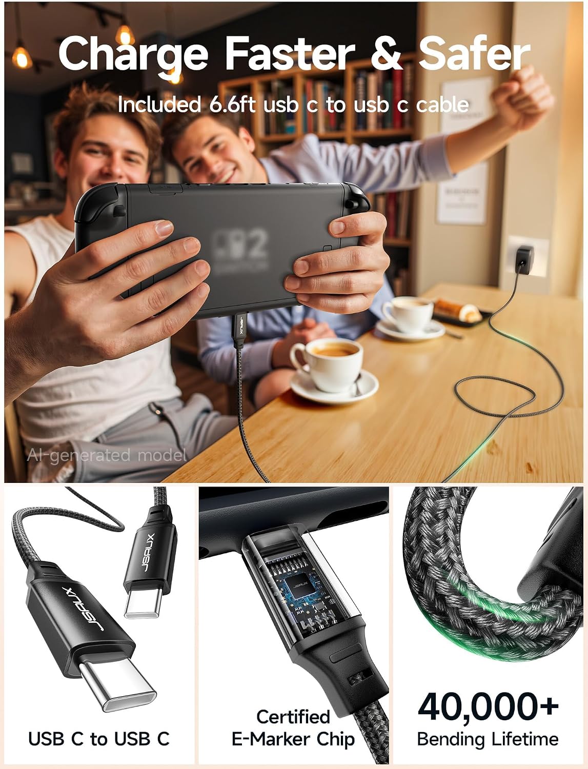 Thumbnail 5 de JSAUX 65W USB‑C Charger for Nintendo Switch 2