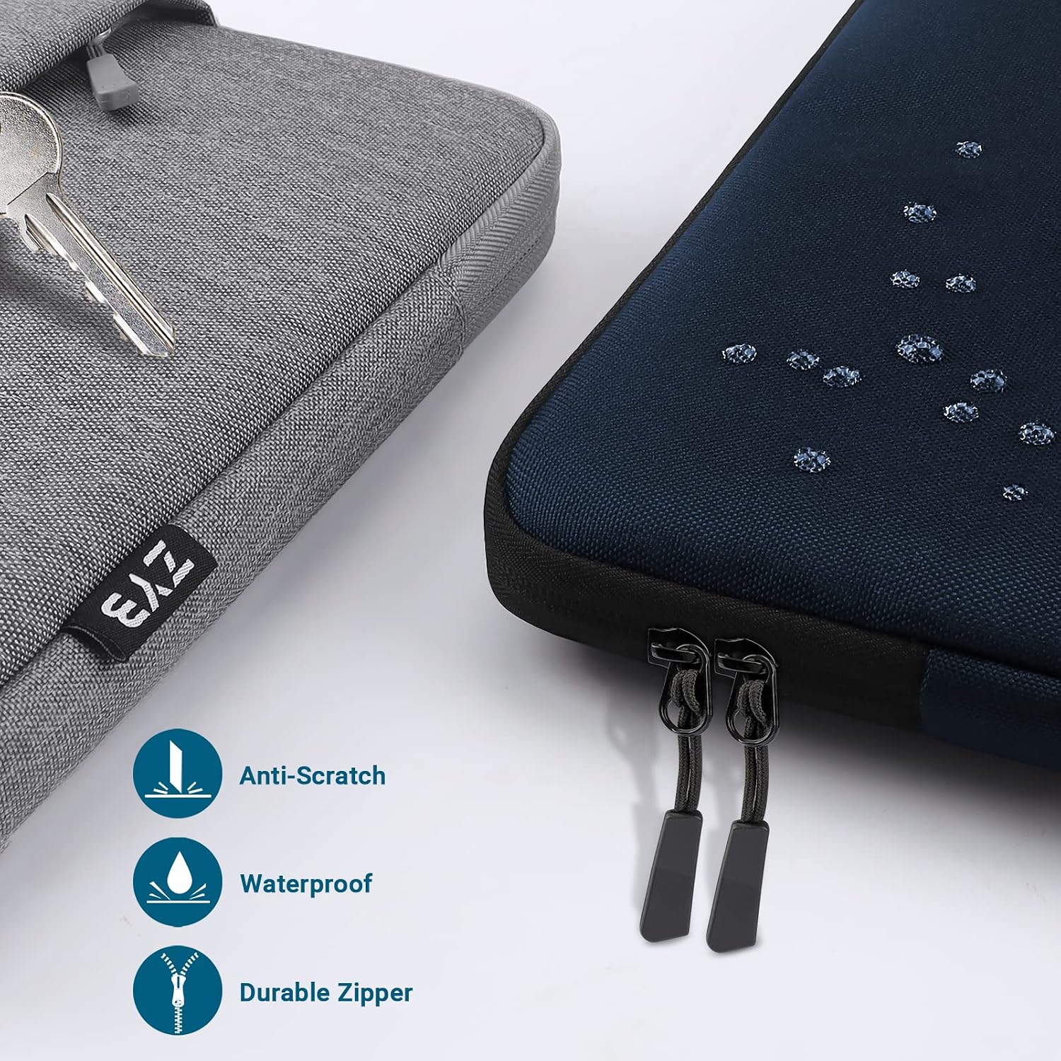 Detalle de ZYB Waterproof Laptop Sleeve for 13–13.3 inch laptops (Blue)
