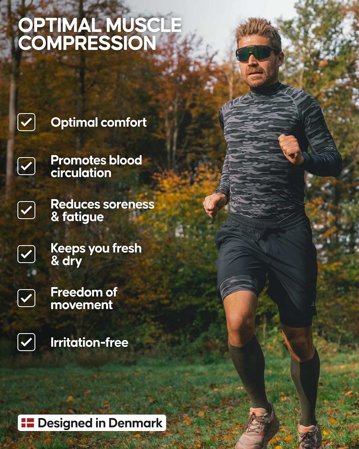 Detalle 1 de DANISH ENDURANCE Men's Compression Long Sleeve Shirt, Quick-Dry 2 Pack