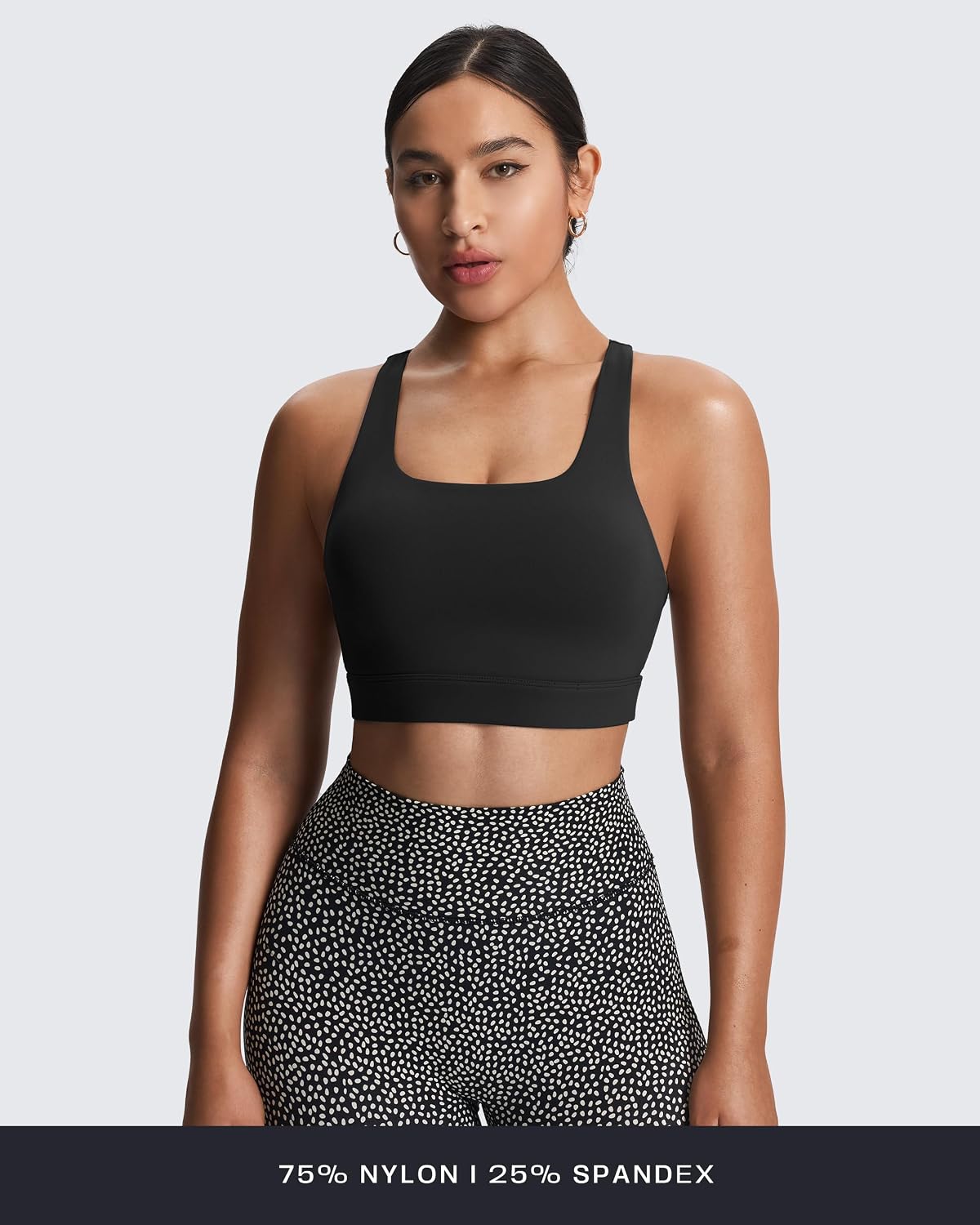 Detalle de Aoxjox Women's High Impact Sports Bra — Khloe Yoga Crop Tank