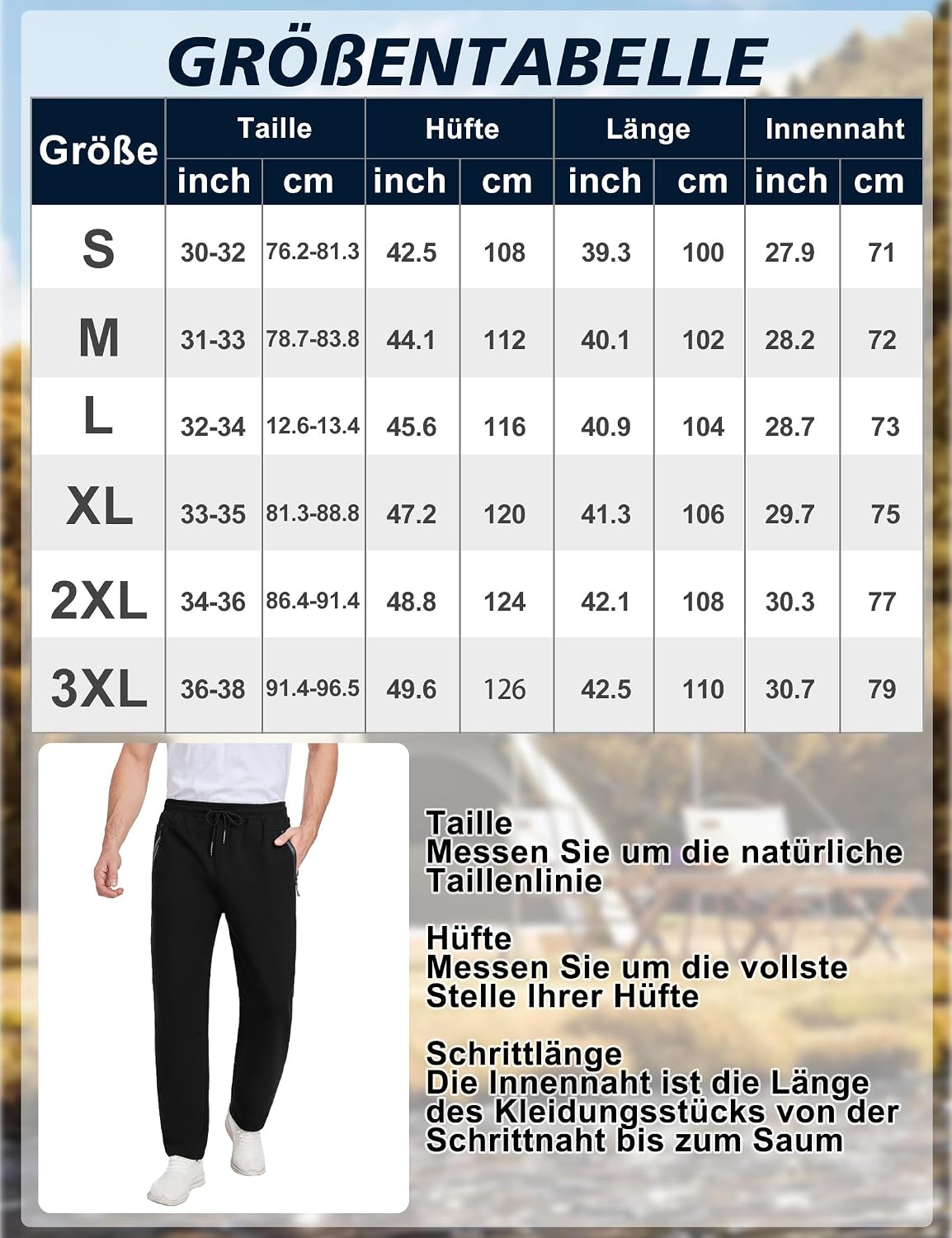 Thumbnail 6 de Csqtongan Jogginghose Herren Baumwolle Lang