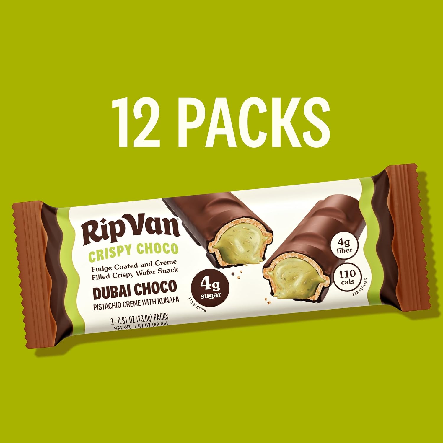 Thumbnail 4 de Rip Van Dubai Choco Bars, Pistachio and Kunafa Wafer Snacks, 12 Pack
