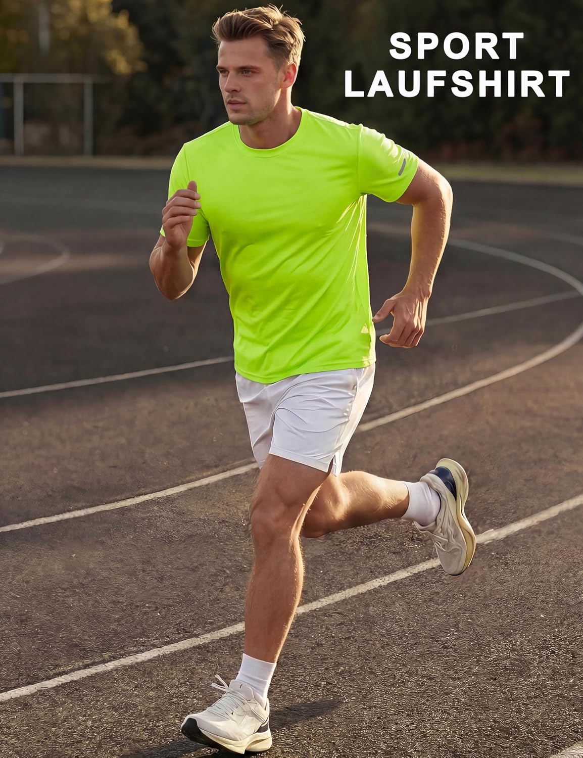 Thumbnail 1 de MAGCOMSEN Sport T-Shirt Herren UV Kurzarm UPF 50+ mit Reflexstreifen