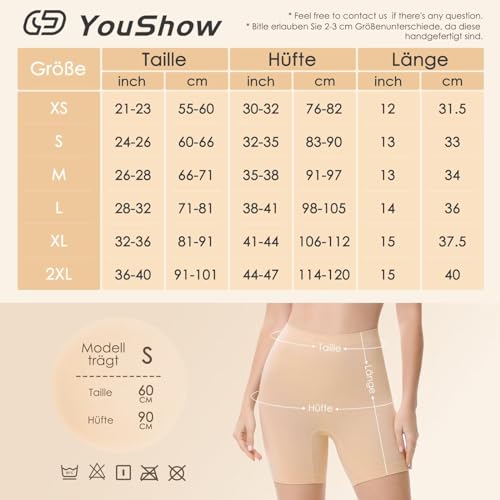 Thumbnail 4 de YouShow Pantalones Mujer Debajo de la Falda 3 Pack: Braga antirozaduras para vestir, beige