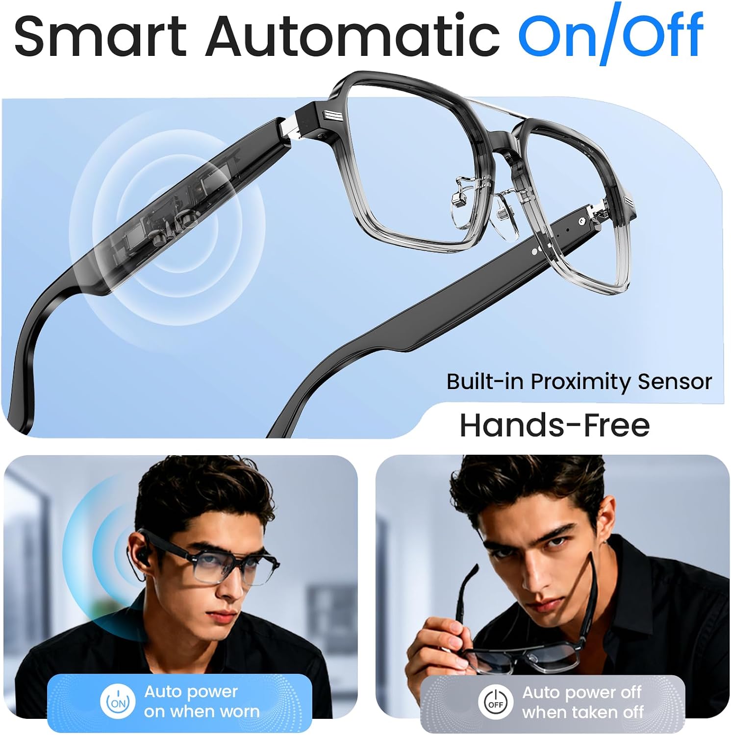 Detalle 2 de Smart glasses with photochromic lenses