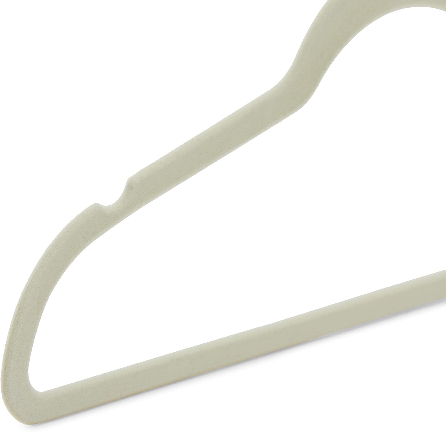 Detalle de Amazon Basics Perchas de Terciopelo para Trajes - Paquete de 50, Marfil