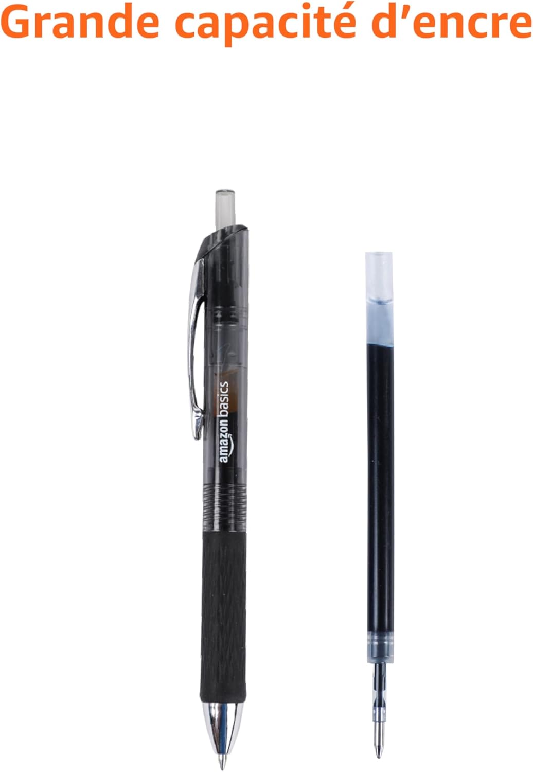 Thumbnail 4 de Amazon Basics Gel Pens Fine Point 0,7 mm – Retráctiles, negro, 12 unités