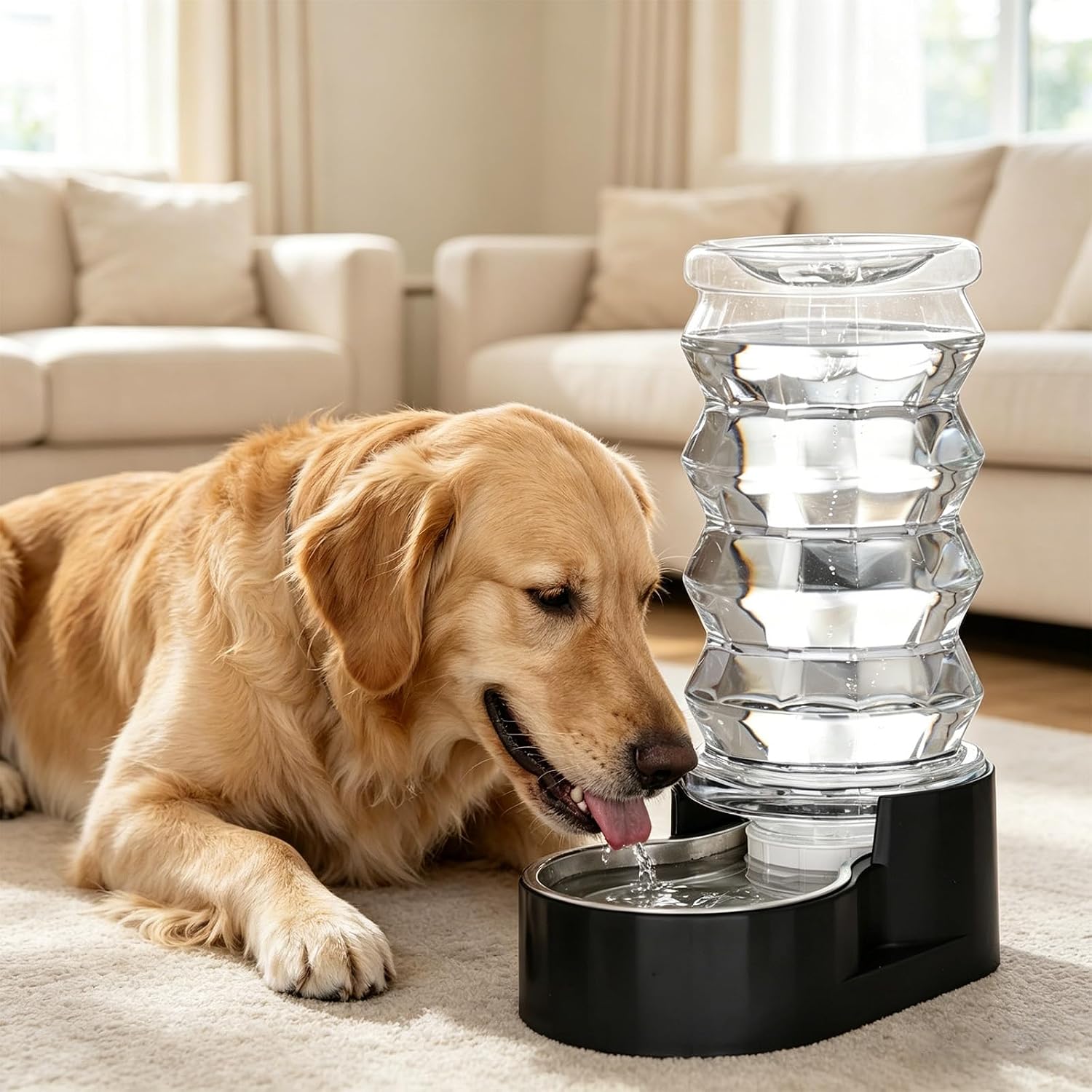 Thumbnail 3 de RIZZARI pet feeder 8L Gravity-Fed Dog Water Dispenser with Stainless Steel Bowl