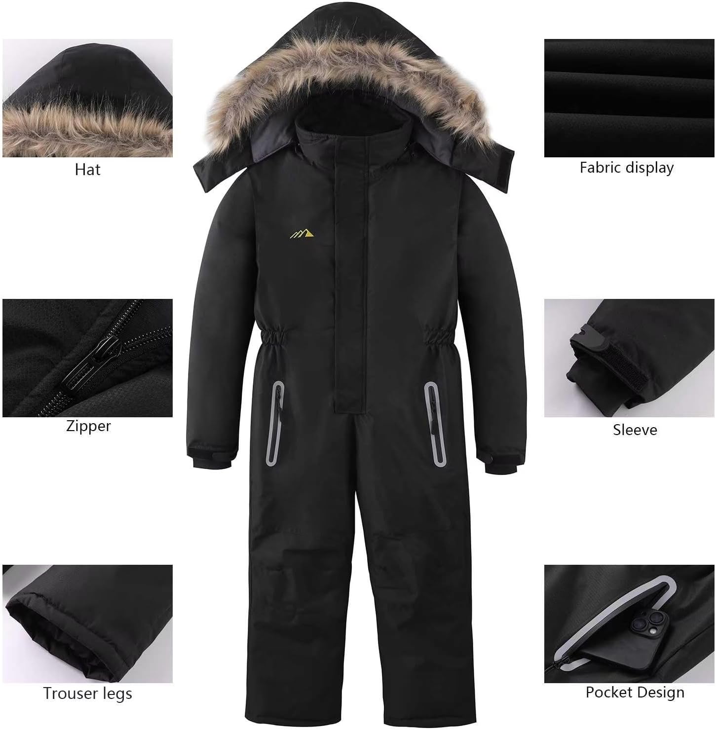 Thumbnail 6 de OHSNMAKSL Kid's Snowsuit Waterproof Winter Jumpsuit