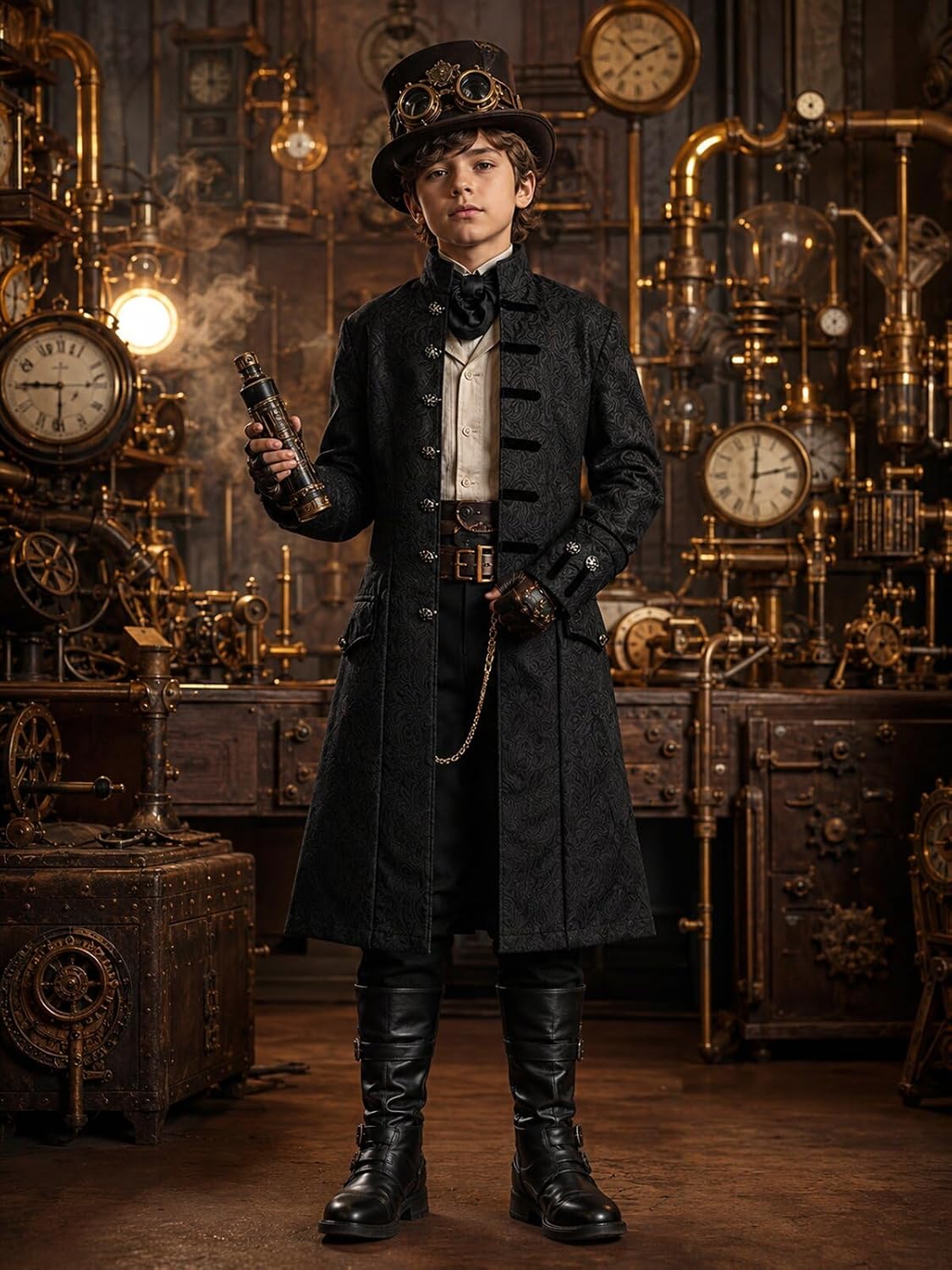 Detalle de WISHU Kids Steampunk Tailcoat, Polyester