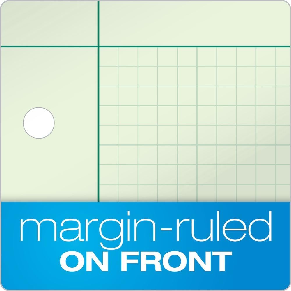 Detalle de TOPS 35500 Engineering Computation Pad, 5 x 5 Grid, Green Tint, 100 Sheets