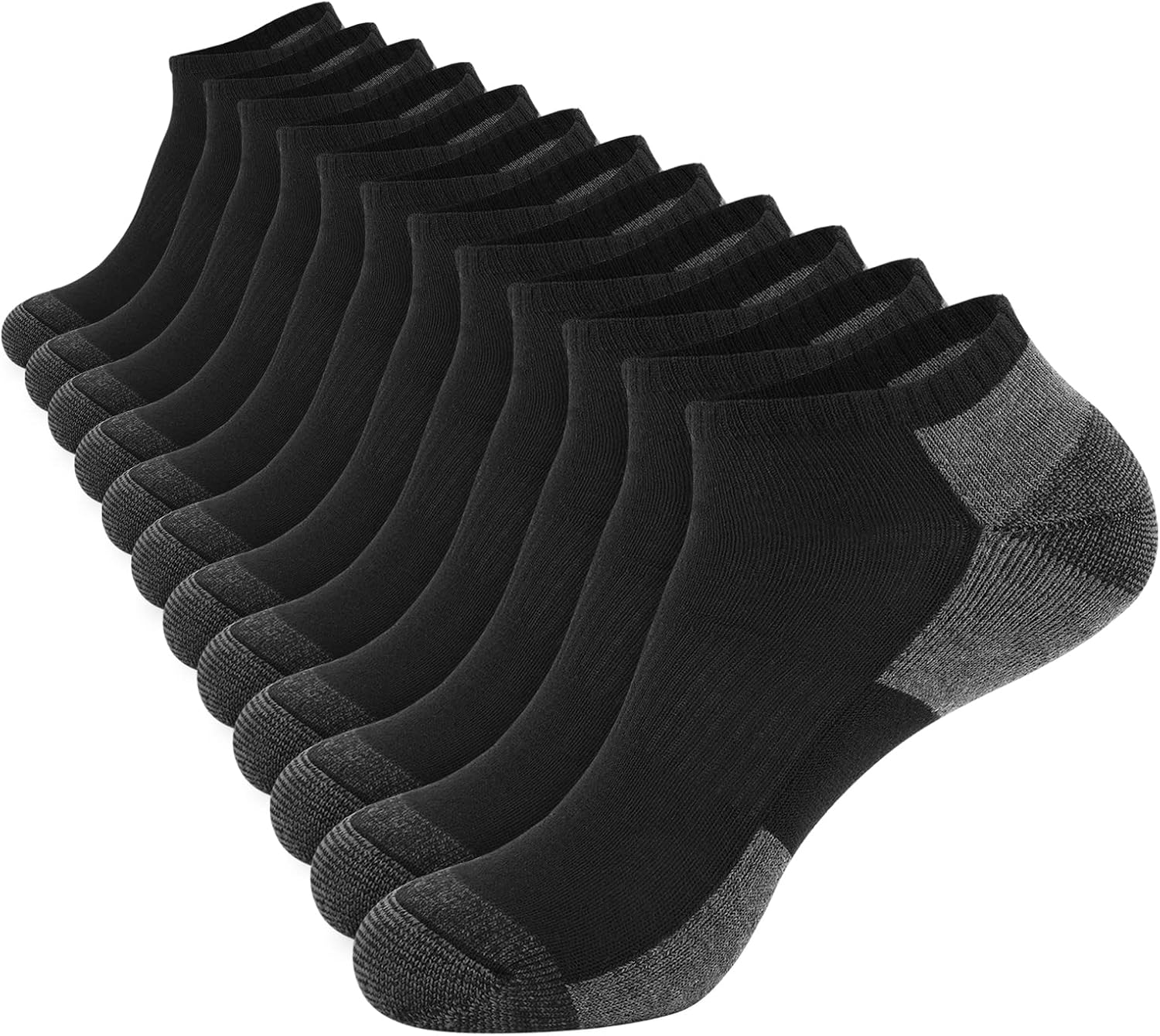 Detalle de COOPLUS 12 Pack Cushioned Ankle Socks (Shoe 6-11)
