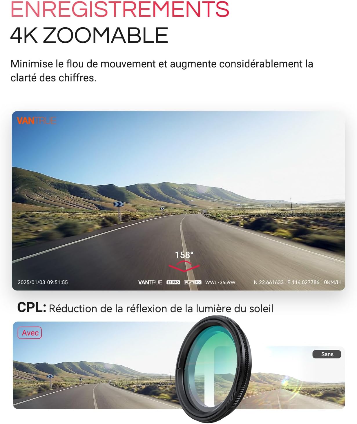 Thumbnail 3 de VANTRUE E1 Pro dashcam 4K