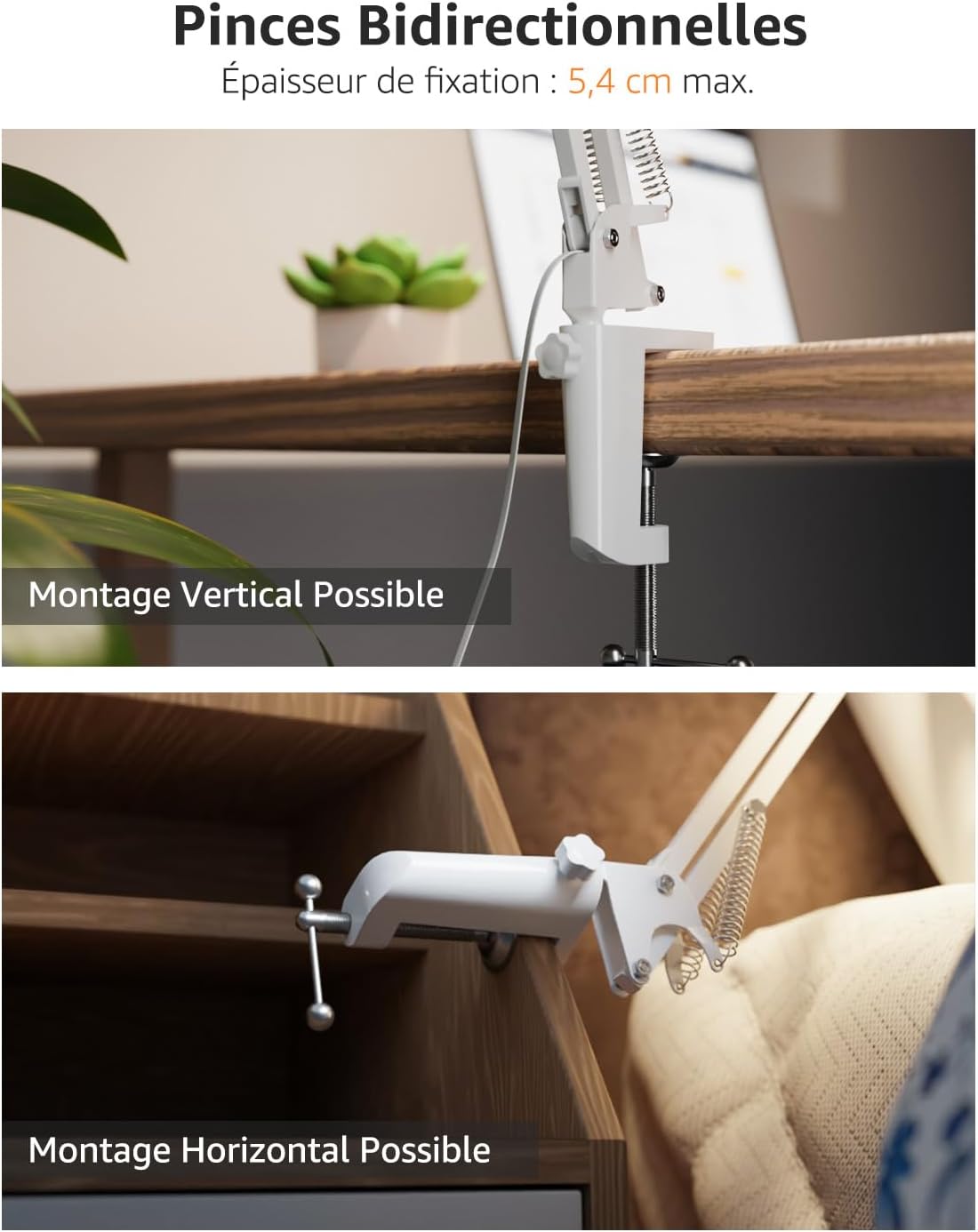 Thumbnail 3 de Lepro Lampe de Bureau Pince 15 cm