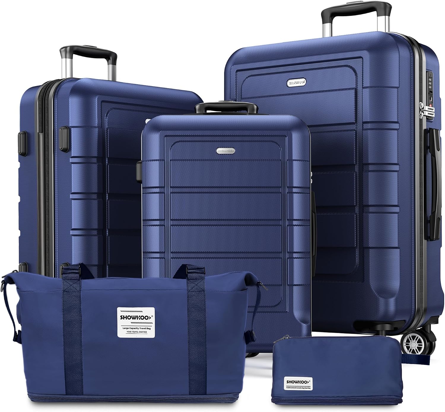 Detalle de SHOWKOO Suitcase Hard Shell Expandable 3-piece set