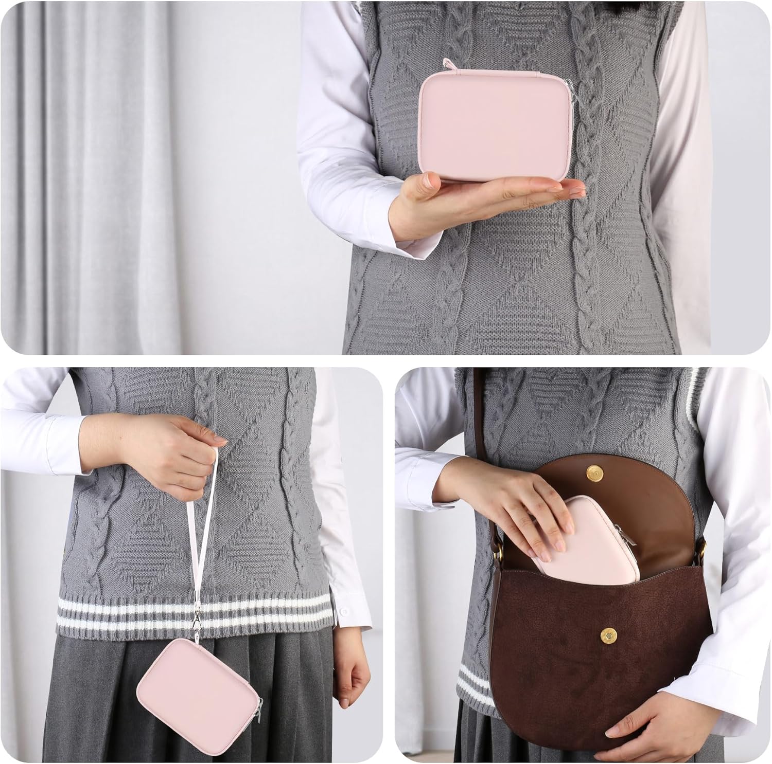 Thumbnail 1 de RAIALL Pink Carrying Case for Canon IXUS 185/285 and Sony Cybershot W830