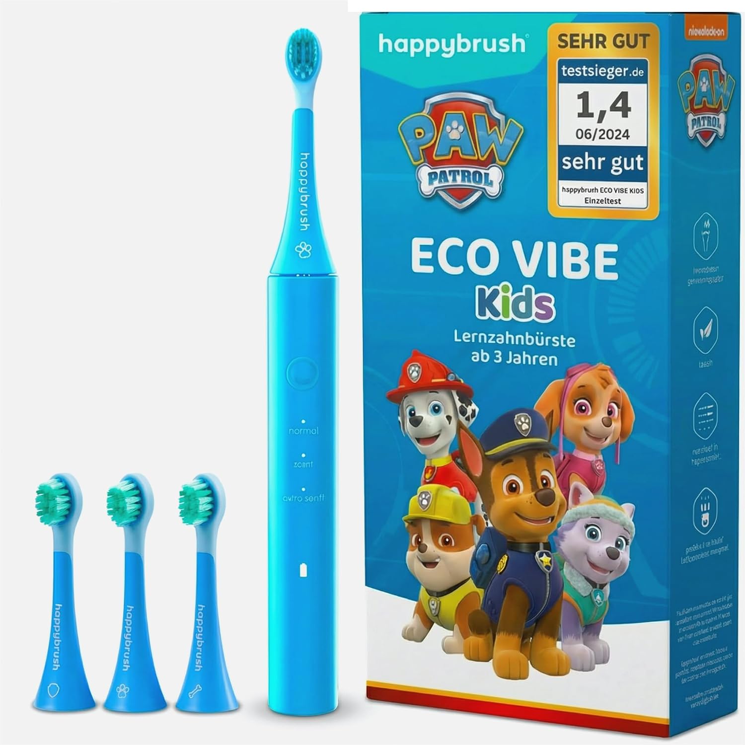 Thumbnail 6 de happybrush Kids Schallzahnbürste inkl. 3 Aufsteckbürsten – Paw Patrol & Minions Agnes Einhorn-Design