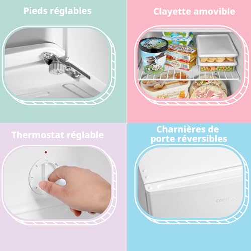 Detalle de COMFEE' RCU40WH3EU(E) Mini Congélateur 31L — Blanc, silencieux