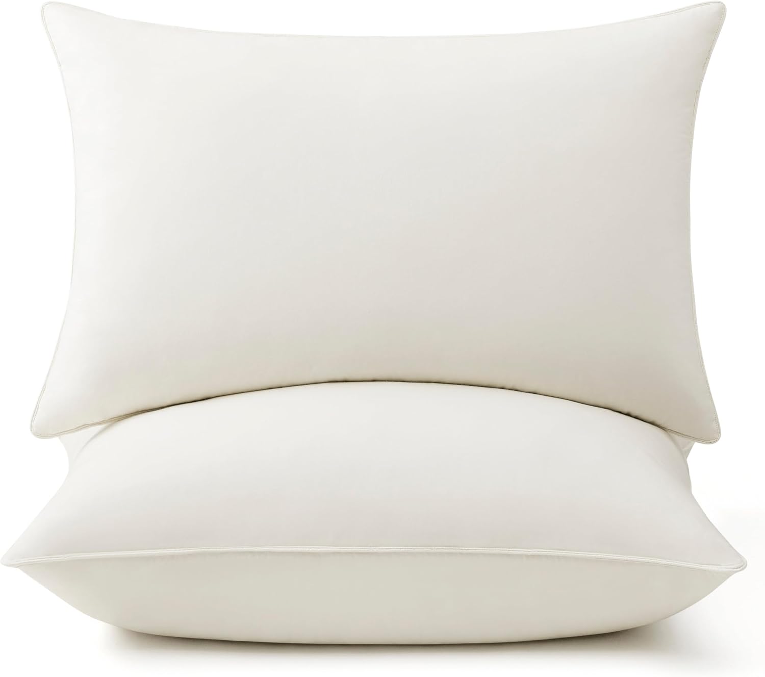 Detalle de puredown Goose Feather Down Pillows, Standard Set of 2 with Organic Cotton Cover