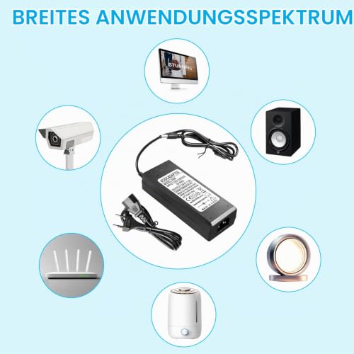 Detalle de GAOUTO 24V 5A Netzteil – 120 W DC-Netzteil für LED-Streifen, Router und mehr