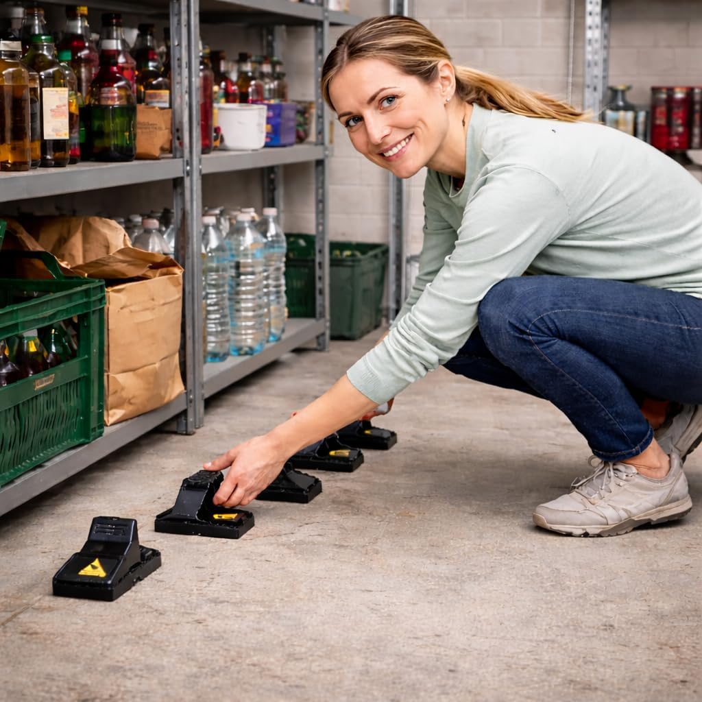 Thumbnail 1 de 6X Rattenfalle & Mausefalle Schlagfalle – extra leichte Bedienung, wiederverwendbar und giftfrei für Maus & Ratte